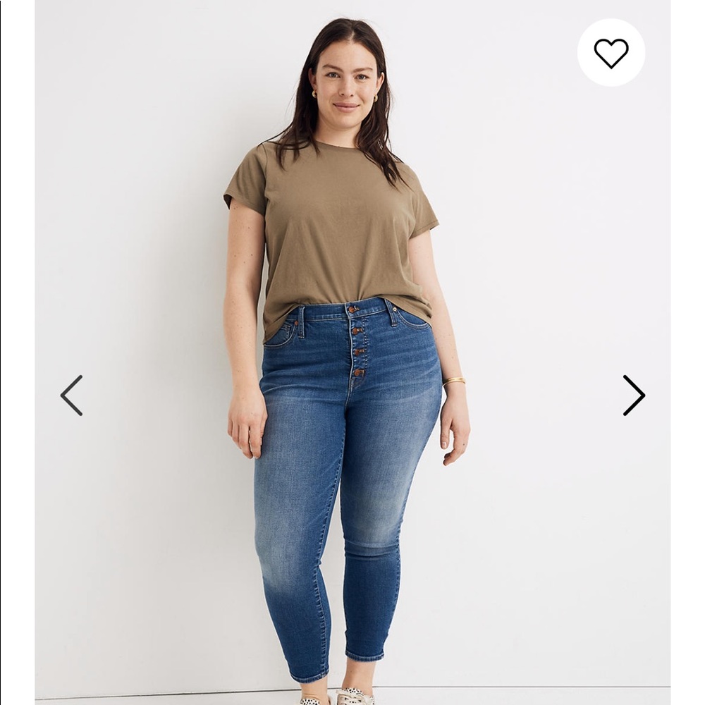 Madewell 9 inch mid rise skinny crop jeans